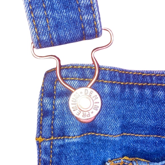Love Tree Denim Shorts Overalls Size Medium Cute Adorable Comfortable - Picture 5 of 16